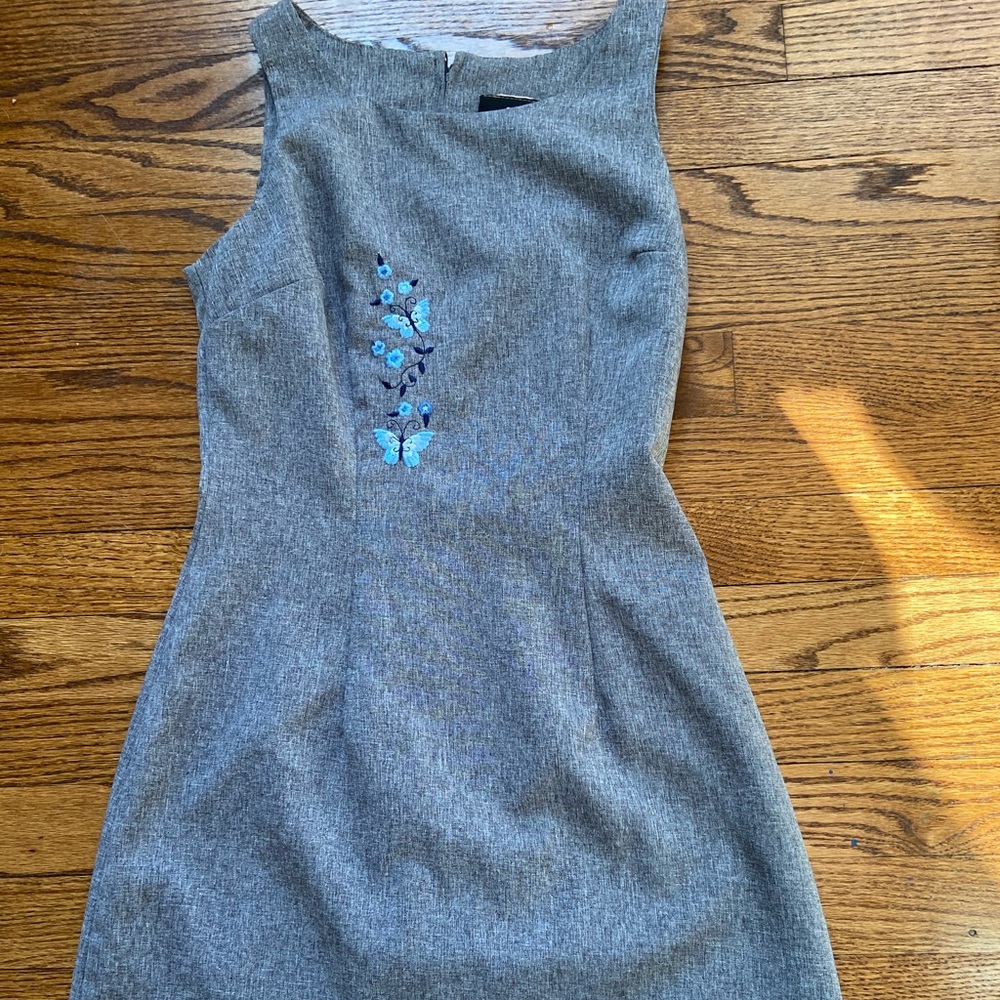 Size Small Gray Embroidered Dress by Candy Rocket
